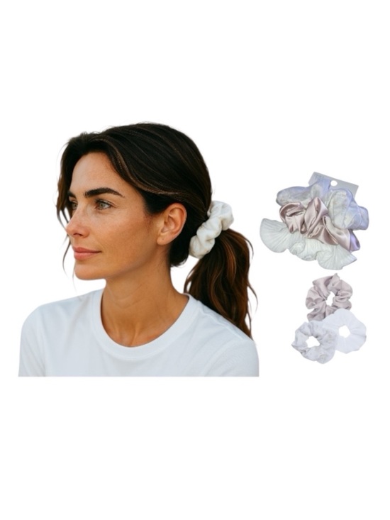 Time and Tru Accessories - Time And Tru Ivory Ponytail Tie Scrunchie